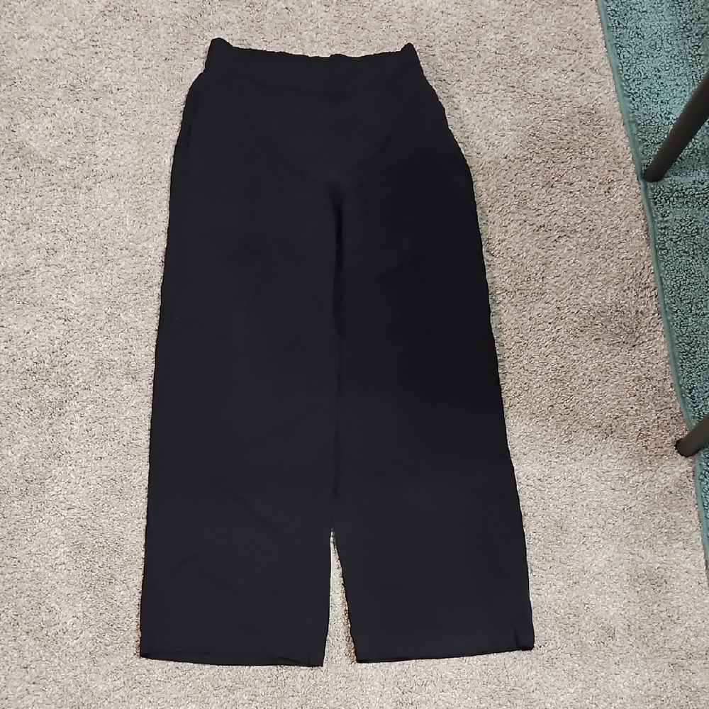 Womens Black Wide-Leg Pants Old Navy